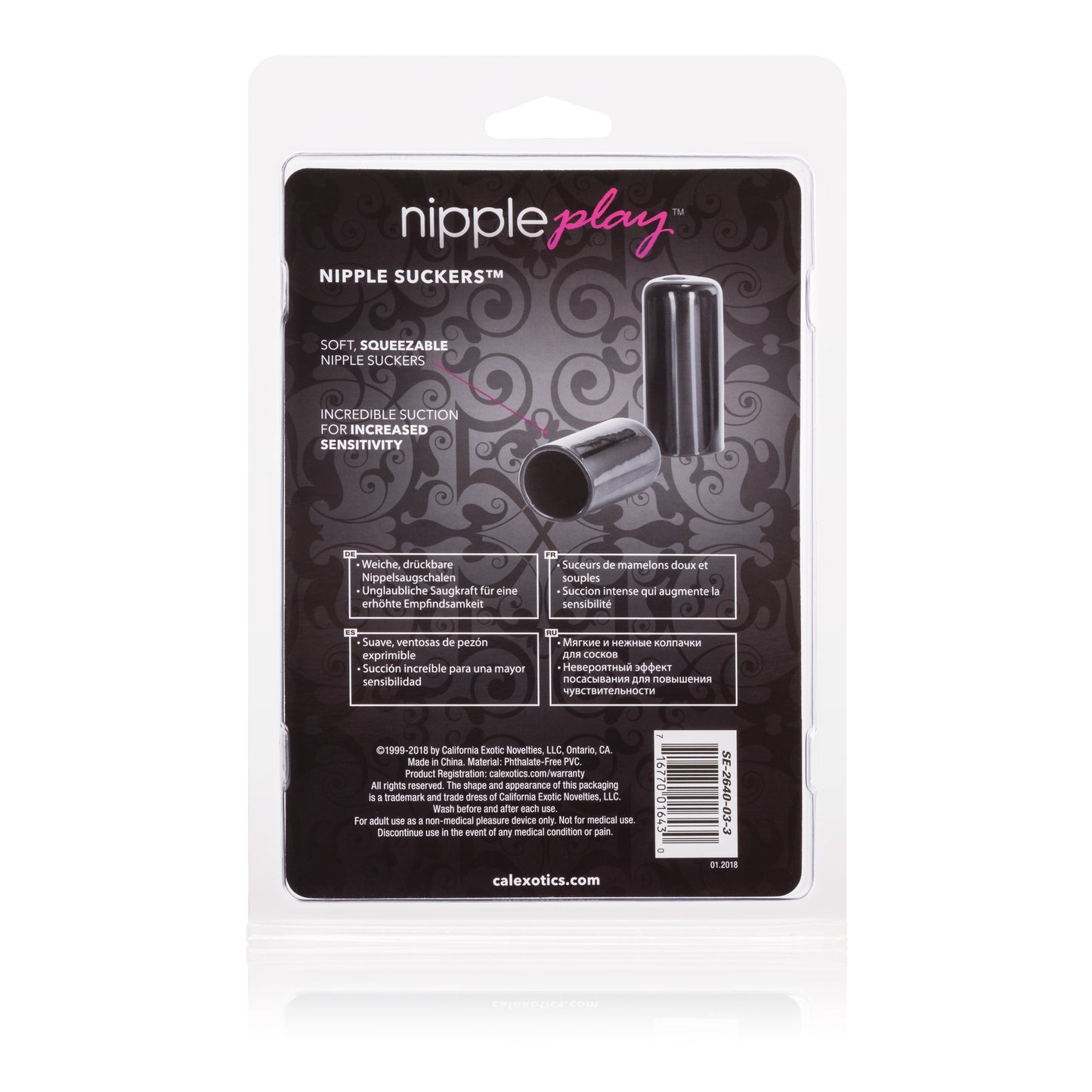 CalExotics Nipple Play Nipple Suckers – Black – Gentle Suction Teasers