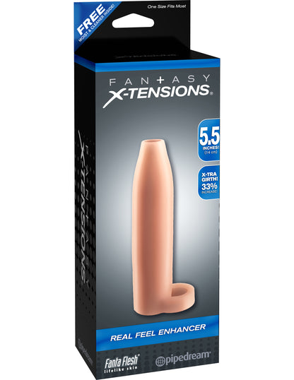 Pipedream Fantasy X-Tensions Real Feel Enhancer - Beige - Customizable Sleeve