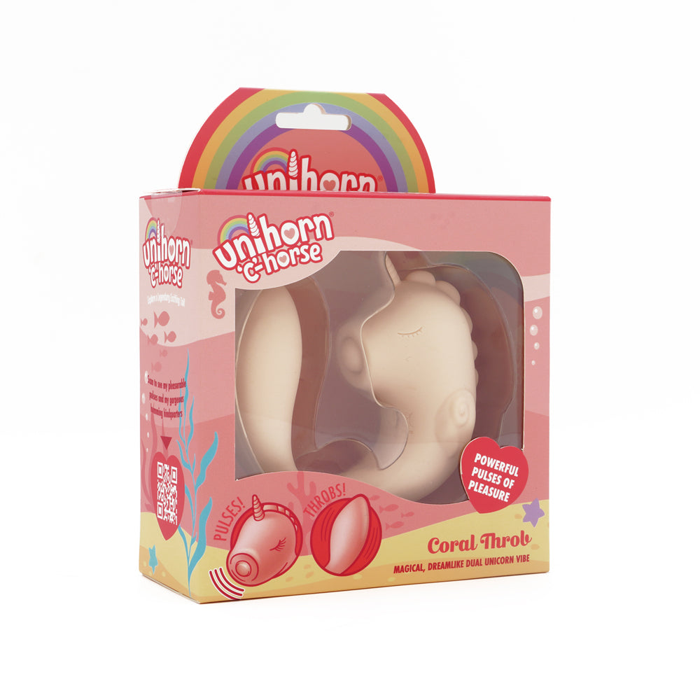 Unihorn C Horse - Coral Throb - Rechargeable Unicorn Vibe - Orange