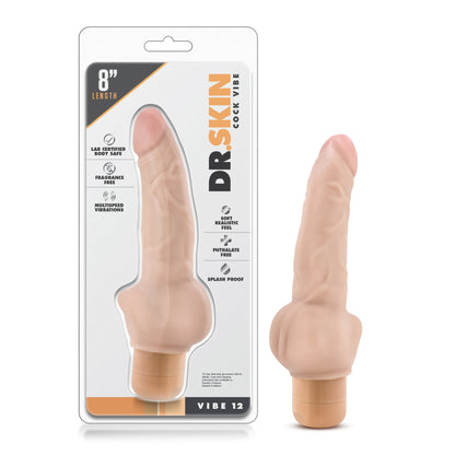 Blush Novelties Dr. Skin Vibe #12 – Realistic Vibrator with Multi-Speed Function – Beige