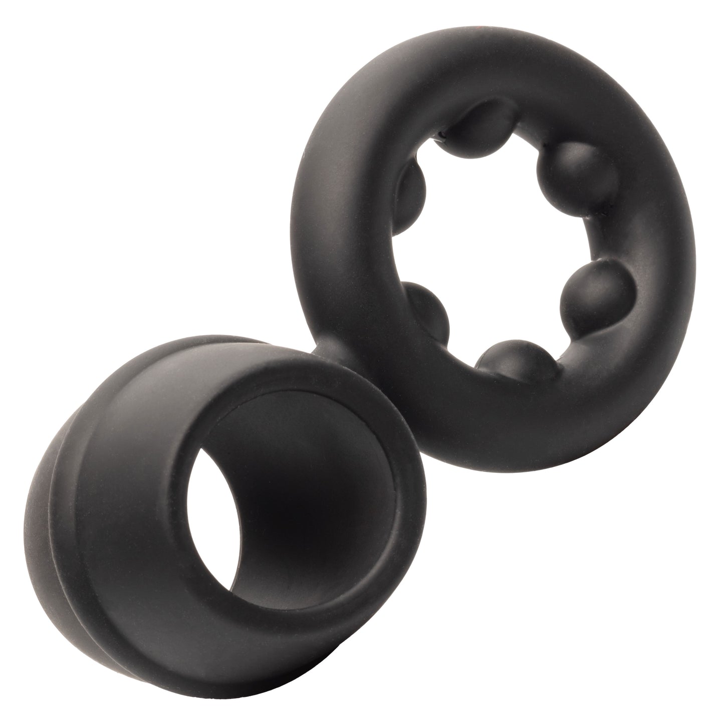 CalExotics Alpha Liquid Silicone Dual Support Magnum Ring – Black