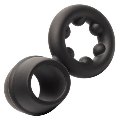 CalExotics Alpha Liquid Silicone Dual Support Magnum Ring – Black