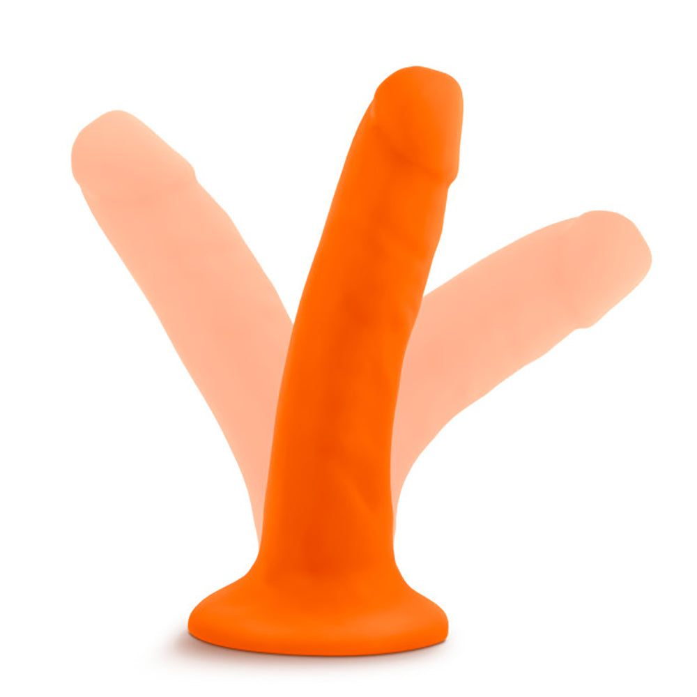 Blush Neo 5.5 Inch Dual Density Cock - Neon Orange