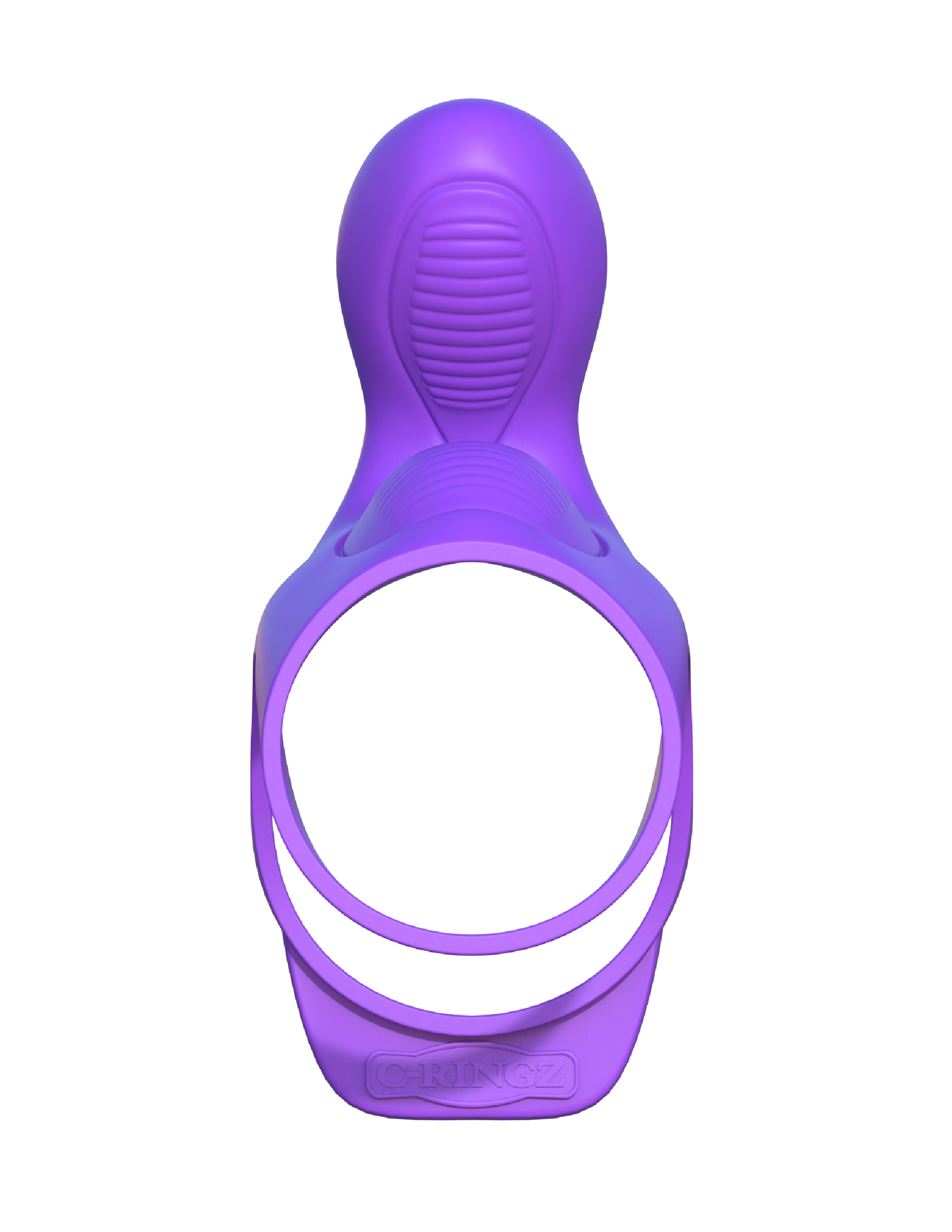 Fantasy C-Ringz Ultimate Couples Cage - Purple - Vibrating Cock Ring with Clitoral Stimulator