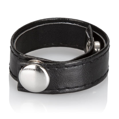 CalExotics Adjustable Leather Black 3-Snap Ring