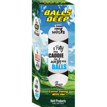 Hott Products Balls Deep Funny Slogan Golf Balls – Assorted Sayings – White