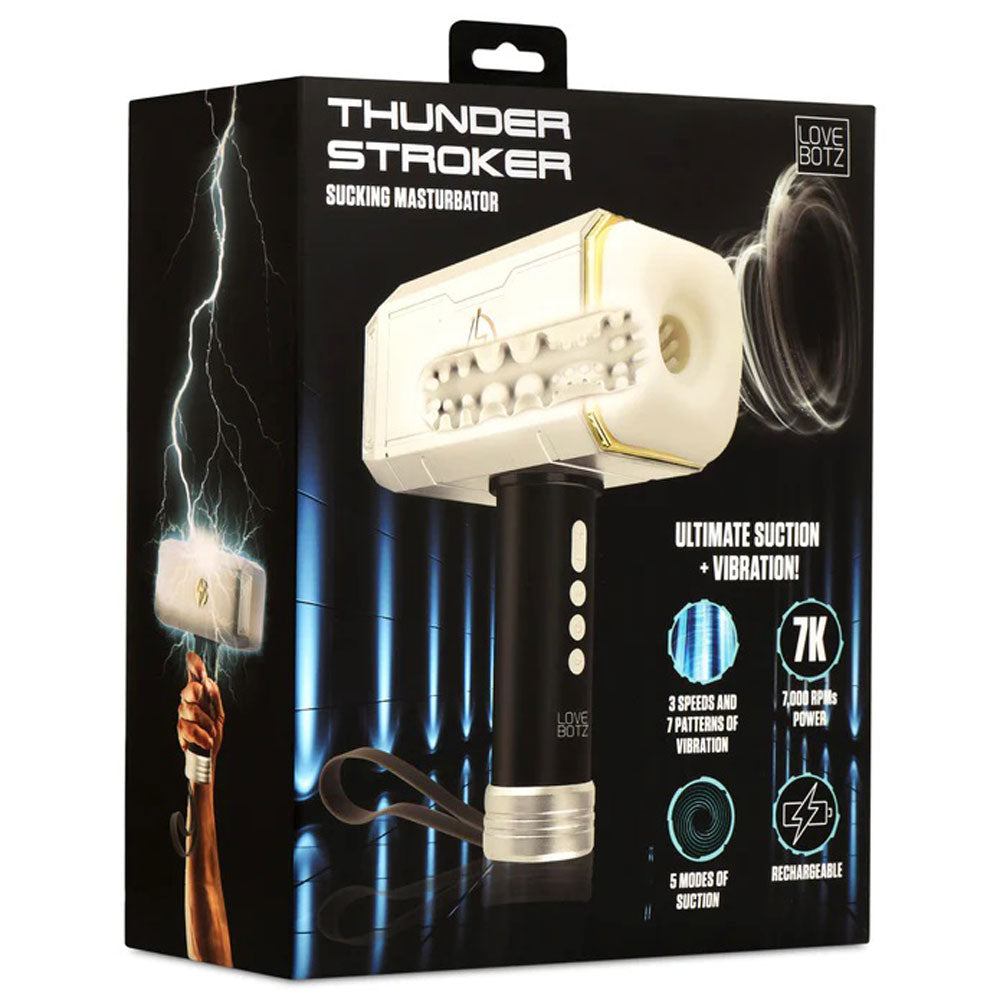 Thunder Stroker Sucking Masturbator - Multi-Function Silver