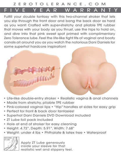 Evolved Novelties Dani Daniels Double Entry Stroker – Beige