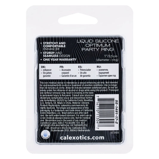 CalExotics Alpha Liquid Silicone Optimum Party Ring – Waterproof, Phthalate-Free, Multi-Color