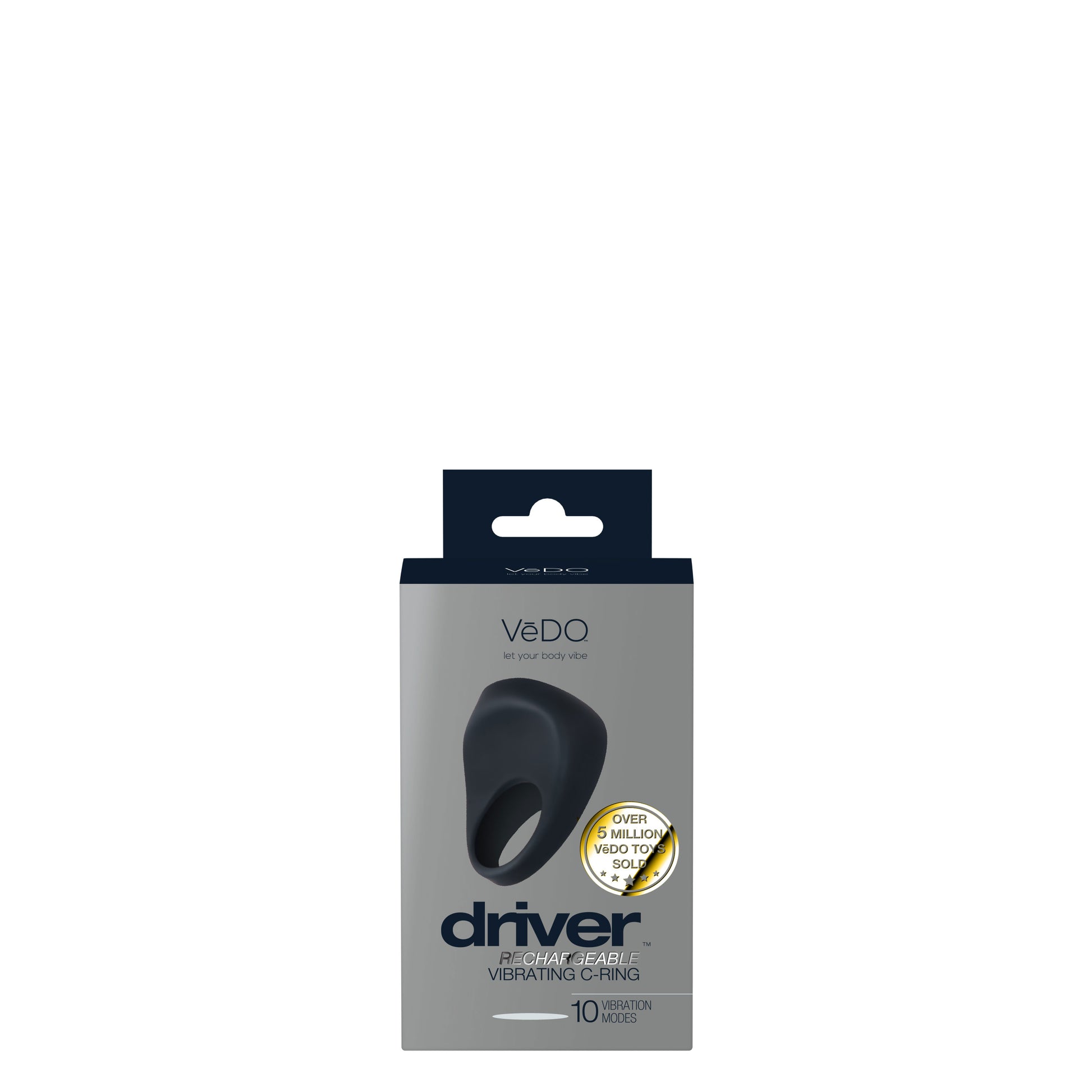 VeDO Driver Rechargeable Vibrating C-Ring – Black – 10 Vibration Modes