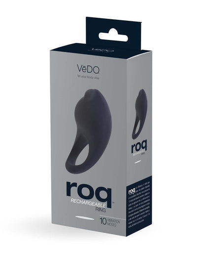 VeDO Roq Rechargeable Ring – Powerful Vibrating C-Ring – Just Black
