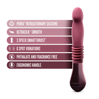 Temptasia Trixie Thrusting Dildo - Wine - G-Spot Stimulation