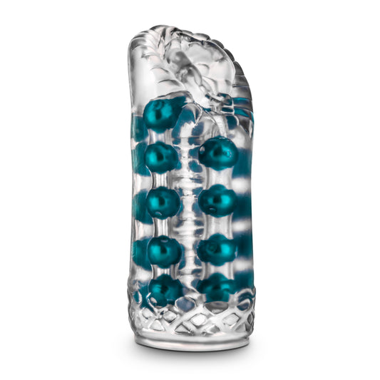 Blush M for Men Super Stroker - Clear - Ribbed Canal with Pleasure Pearls