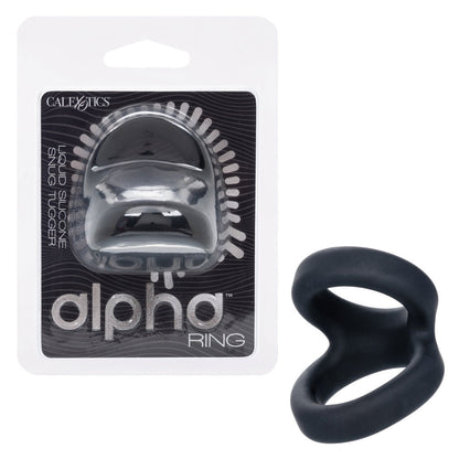 CalExotics Alpha Liquid Silicone Snug Tugger - Black - Waterproof Scrotum Support