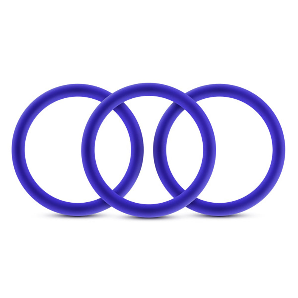Blush Performance Vs1 Pure Premium Silicone Cockrings – Medium – Indigo