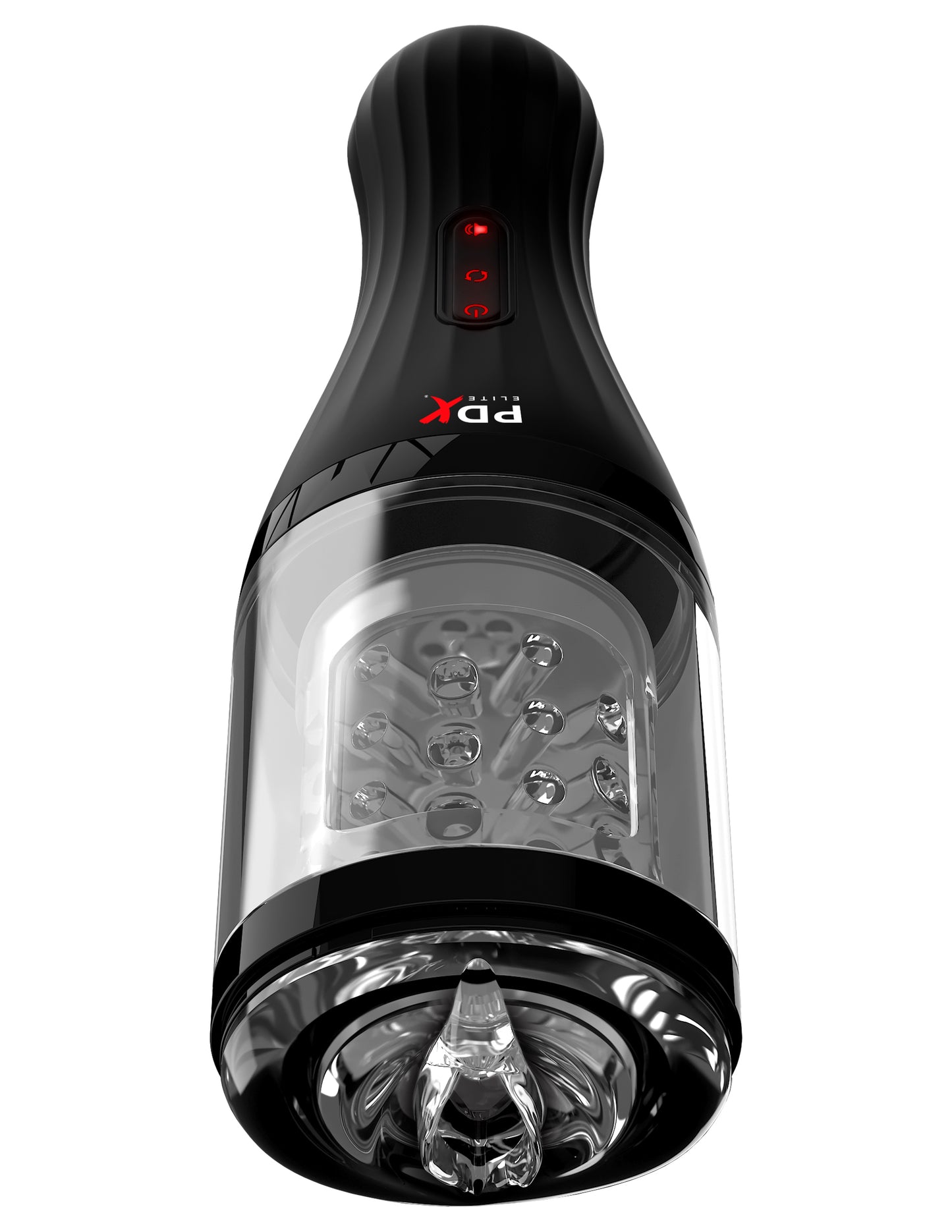 Pipedream PDX Elite Talk Dirty Rotobator – Automated Rotating Male Masturbator – Clear