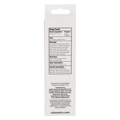 CalExotics Tush Eze Gel – Unscented Desensitizing Gel 1.5 Fl Oz