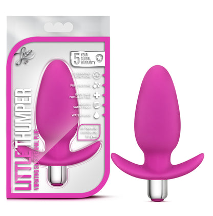 Blush Luxe Little Thumper Anal Plug with Vibrating Bullet – Pink