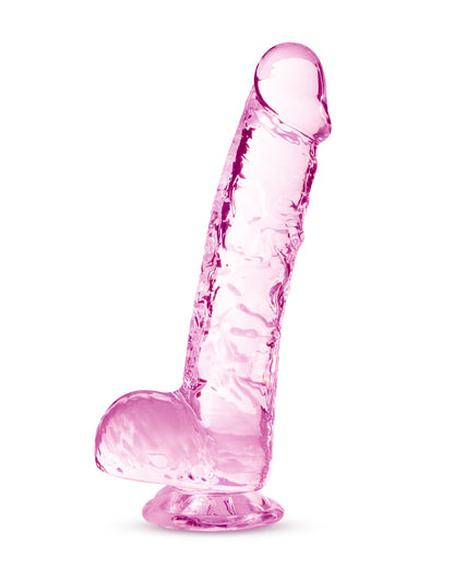 Blush Naturally Yours 6 Inch Crystalline Dildo - Pink - Life-like Feel with Suction Cup Base