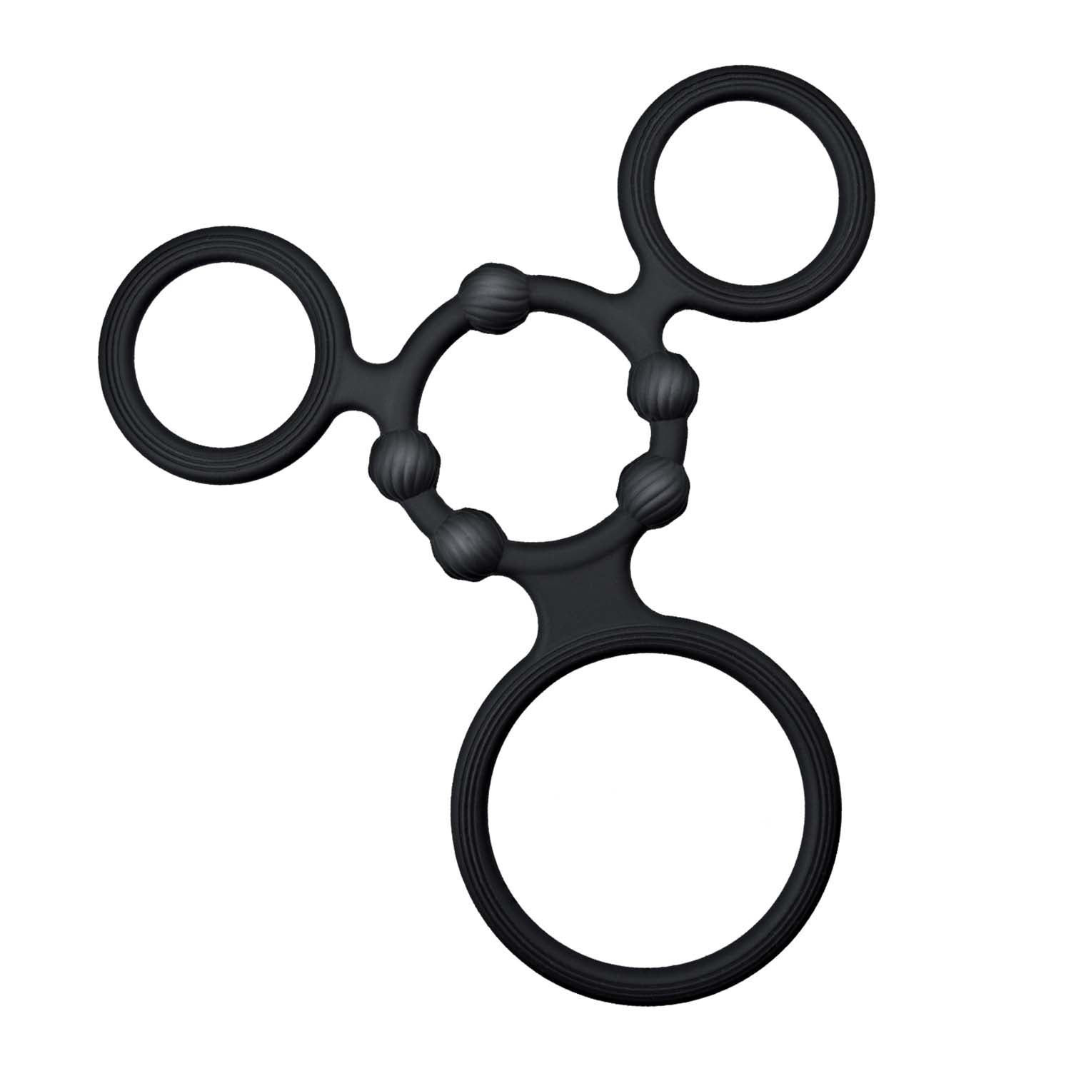 Nasstoys Enhancer Quad Cock Ring Set – Black – Four Stretchy Rings for Enhanced Support
