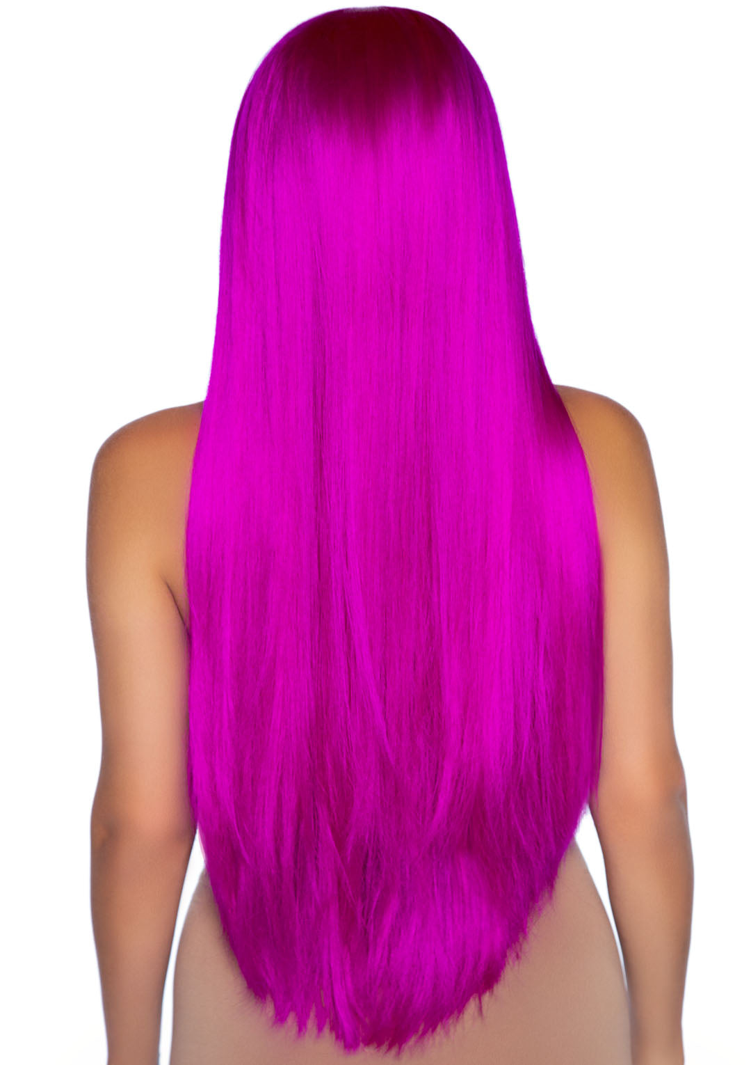 Leg Avenue 33 Inch Long Straight Center Part Wig - Raspberry