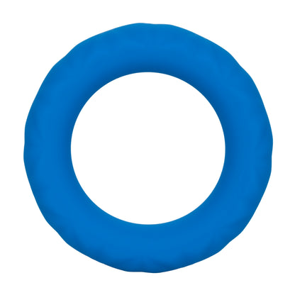 CalExotics Link Up Ultra-Soft Max Cock Ring – Blue, Textured, Phthalate Free