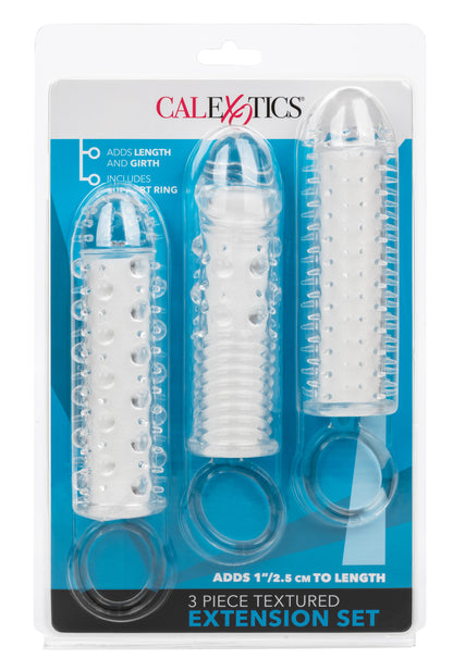 CalExotics 3 Piece Textured Extension Set - Clear