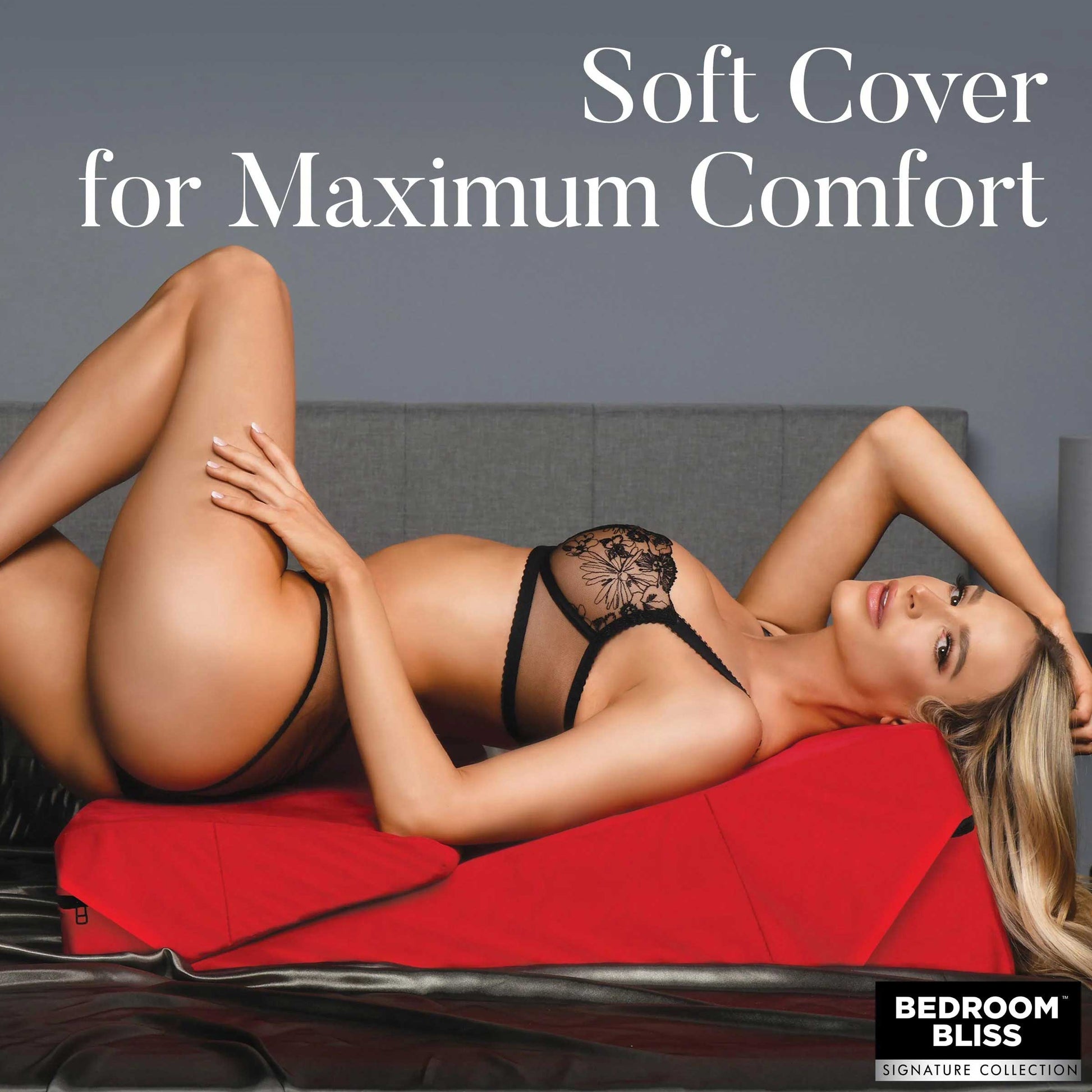 XR Brands Love Cushion Set Foam Wedge Pillows – Red – High-Density Comfort