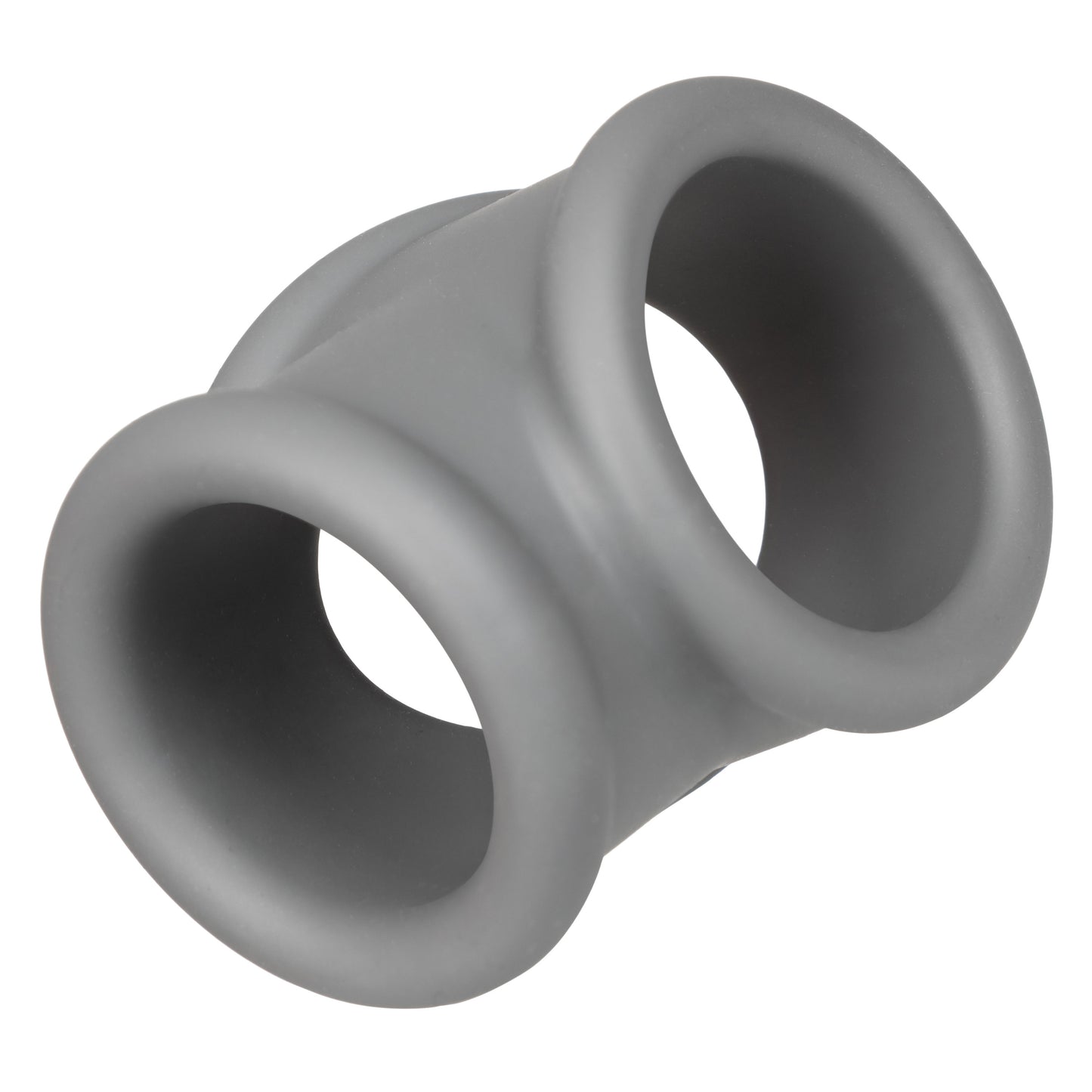 CalExotics Alpha Liquid Silicone Precision Ring - Gray - Ultra-Stretchy Cock Ring with Scrotum Support