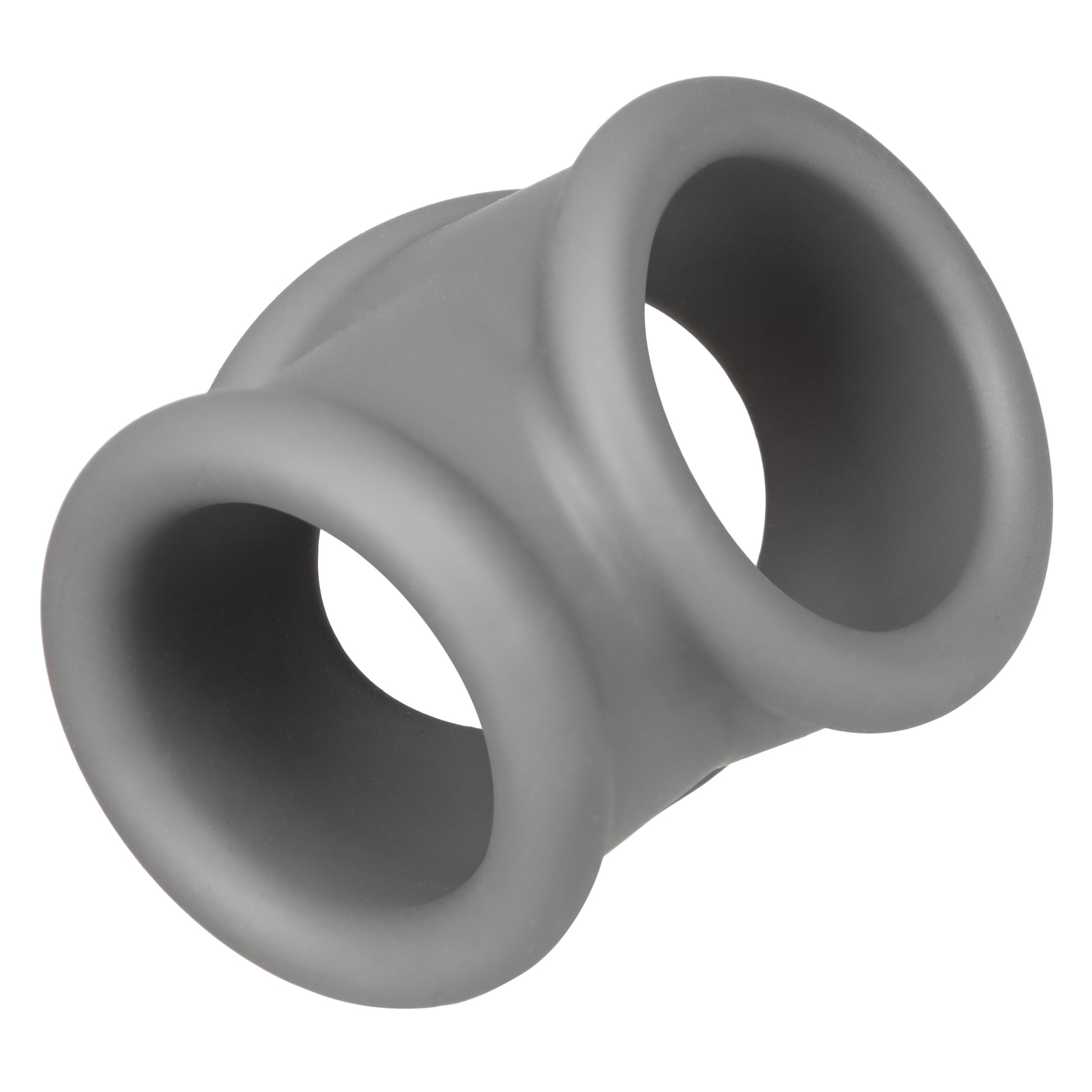 CalExotics Alpha Liquid Silicone Precision Ring - Gray - Ultra-Stretchy Cock Ring with Scrotum Support