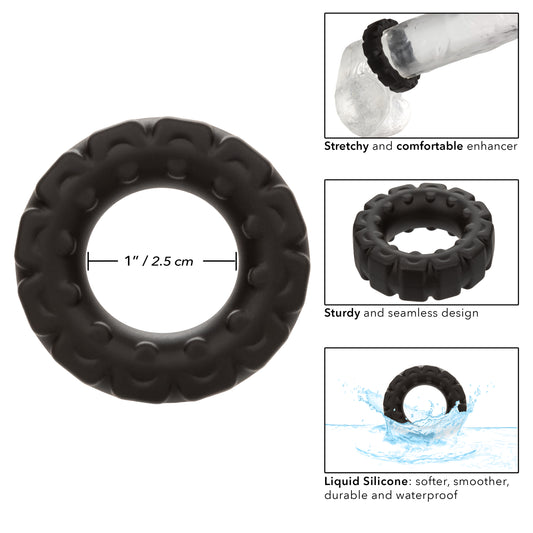 Alpha Liquid Silicone Prolong Tread Ring – Black