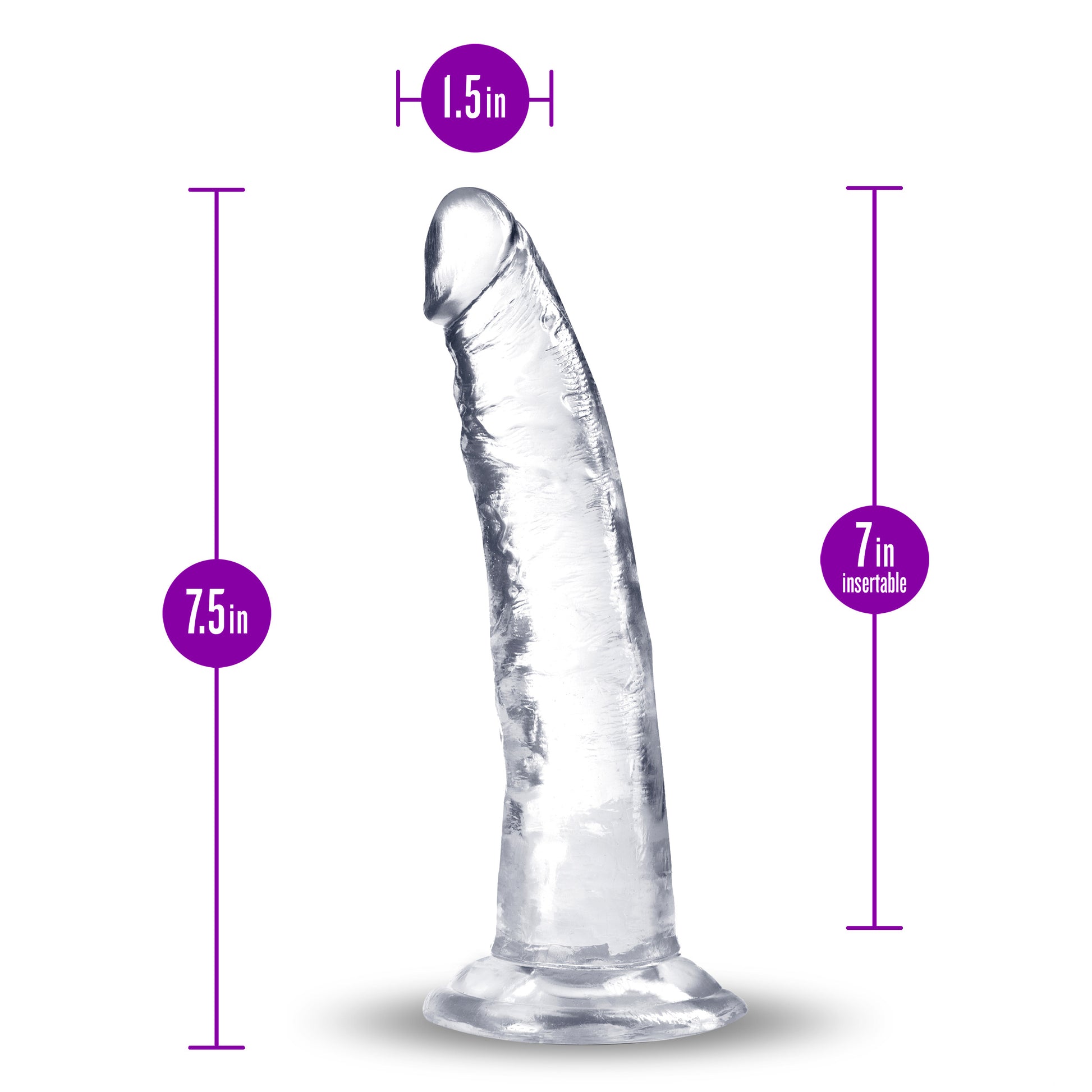 Blush B Yours Plus Lust N Thrust Dildo with Suction Cup - Clear