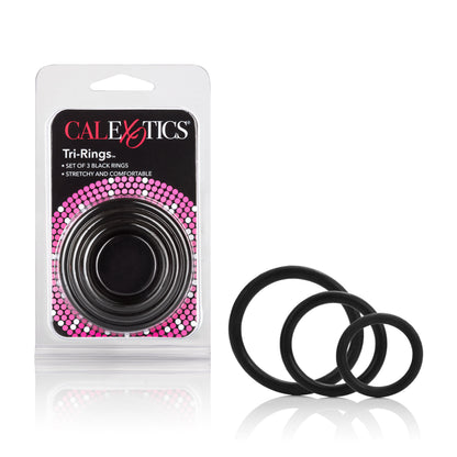 CalExotics Tri-Rings Multi-Purpose Rings Set – Black