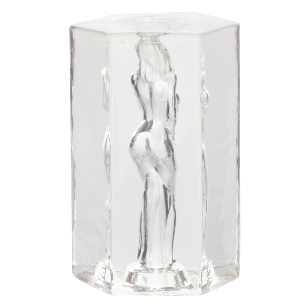 CalExotics Girls Girls Girls Crystal Masturbator – Clear – Soft and Stretchy