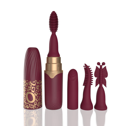 My Secret Premium Rechargeable Vibrating Lipstick - Merlot - Multi-Function