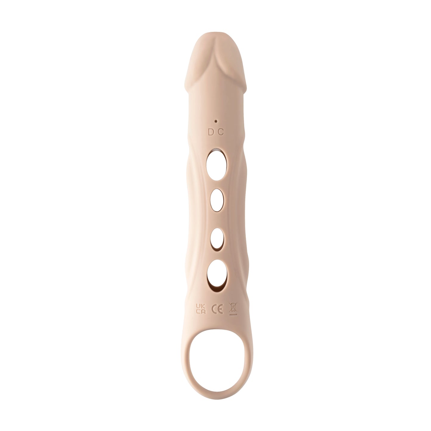 Evolved Novelties Big Boy Extender - Remote-Controlled Vibrating Penis Extender - Beige