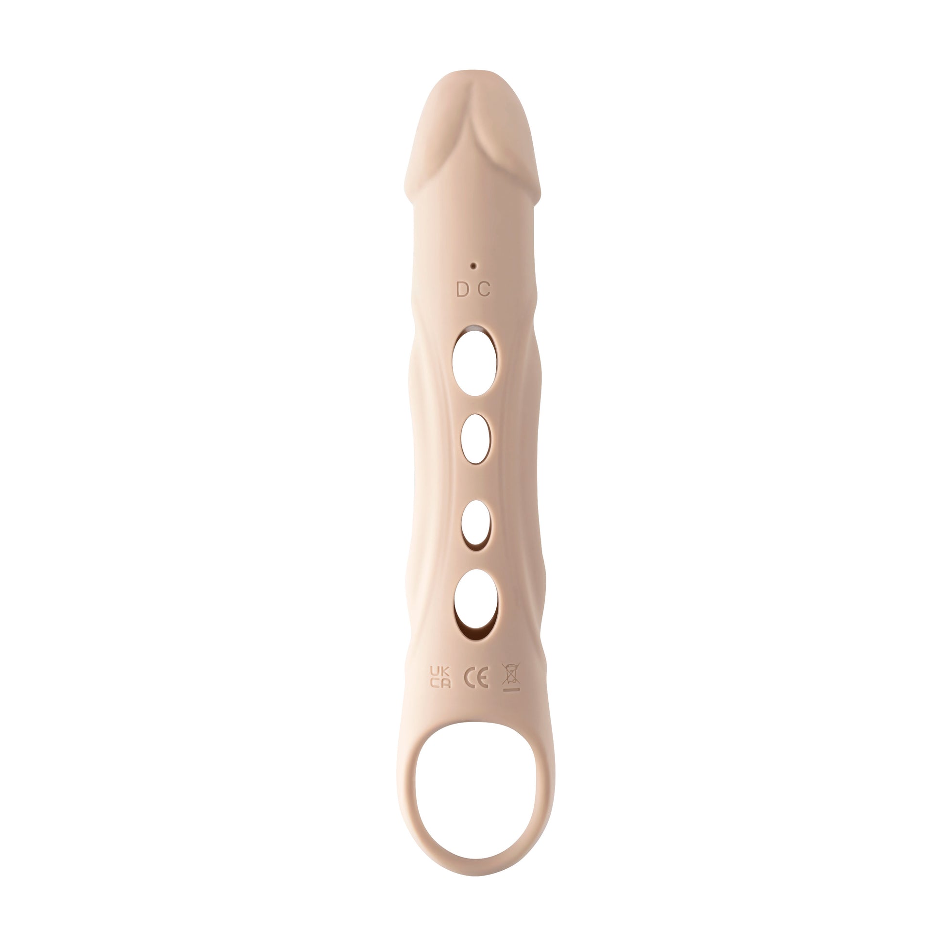 Evolved Novelties Big Boy Extender - Remote-Controlled Vibrating Penis Extender - Beige