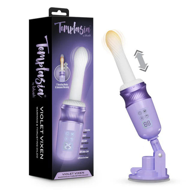 Temptasia Violet Vixen Thrusting and Vibrating Device - Purple