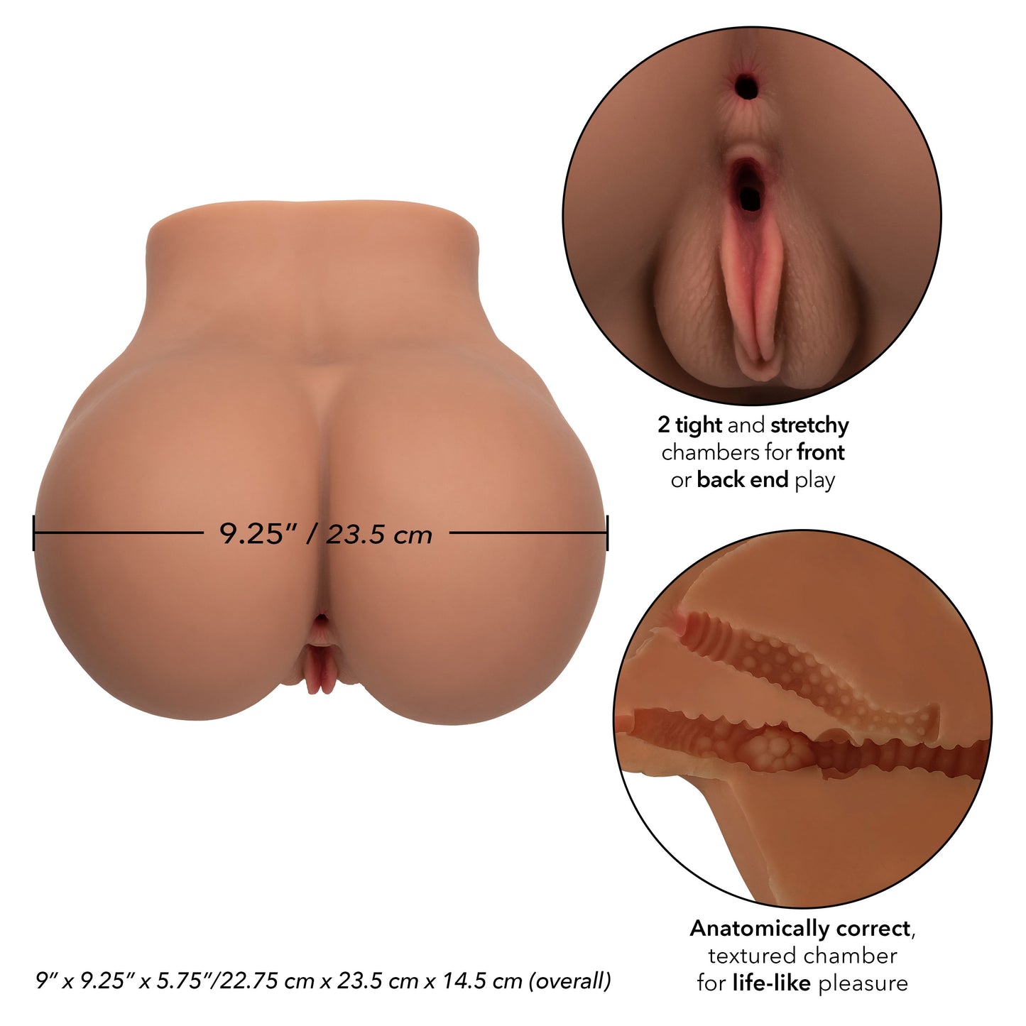 CalExotics Stroke It BBL Booty Stroker – Brown – Realistic Pleasure Experience