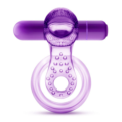 Blush Lick It Vibrating Double Strap Cockring - Purple