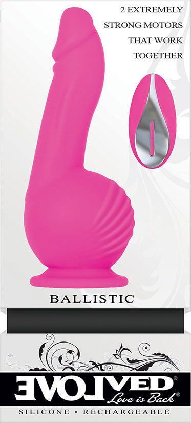 Evolved Novelties Ballistic Dual-Motor Vibrating Toy with Suction Cup Base - Black