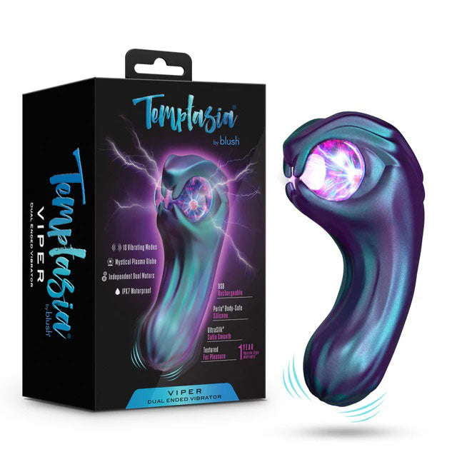 Blush Temptasia Viper Dual-Ended Vibrator with 10 Vibration Modes – Multi Color