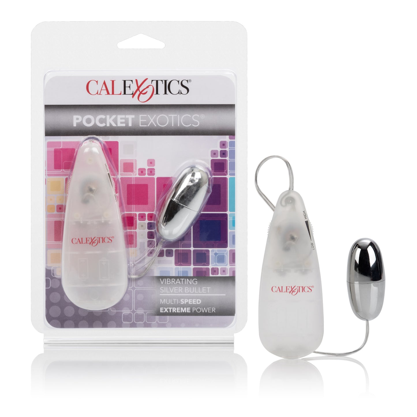 CalExotics Vibrating Silver Bullet – Multi-Speed Vibrator – Silver