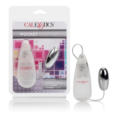 CalExotics Vibrating Silver Bullet – Multi-Speed Vibrator – Silver