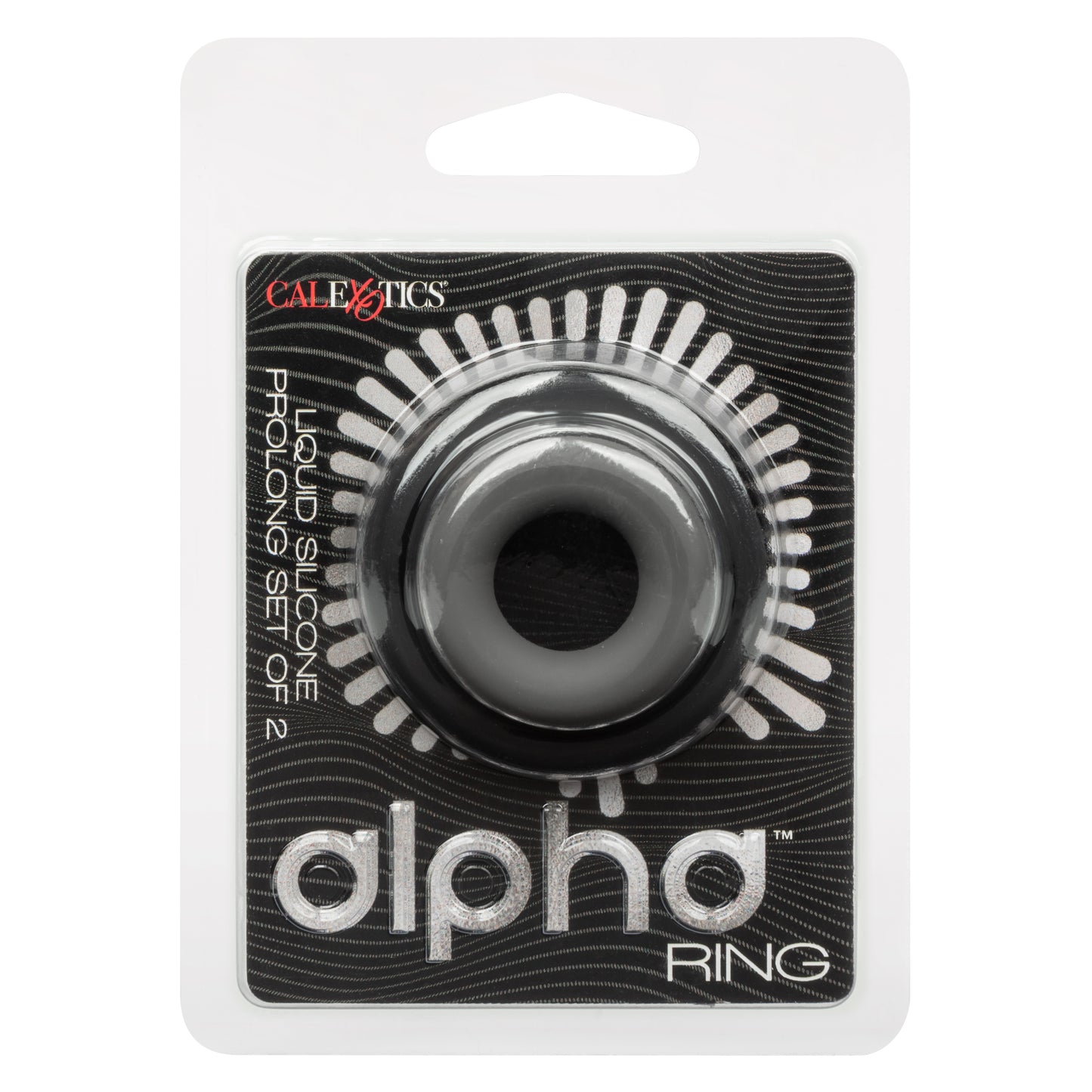 Alpha Liquid Silicone Prolong Set of 2 - Black/Gray Intimate Enhancers