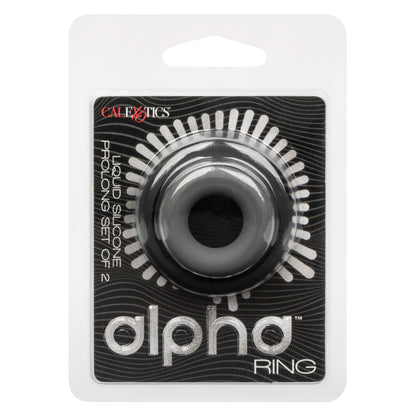 Alpha Liquid Silicone Prolong Set of 2 - Black/Gray Intimate Enhancers