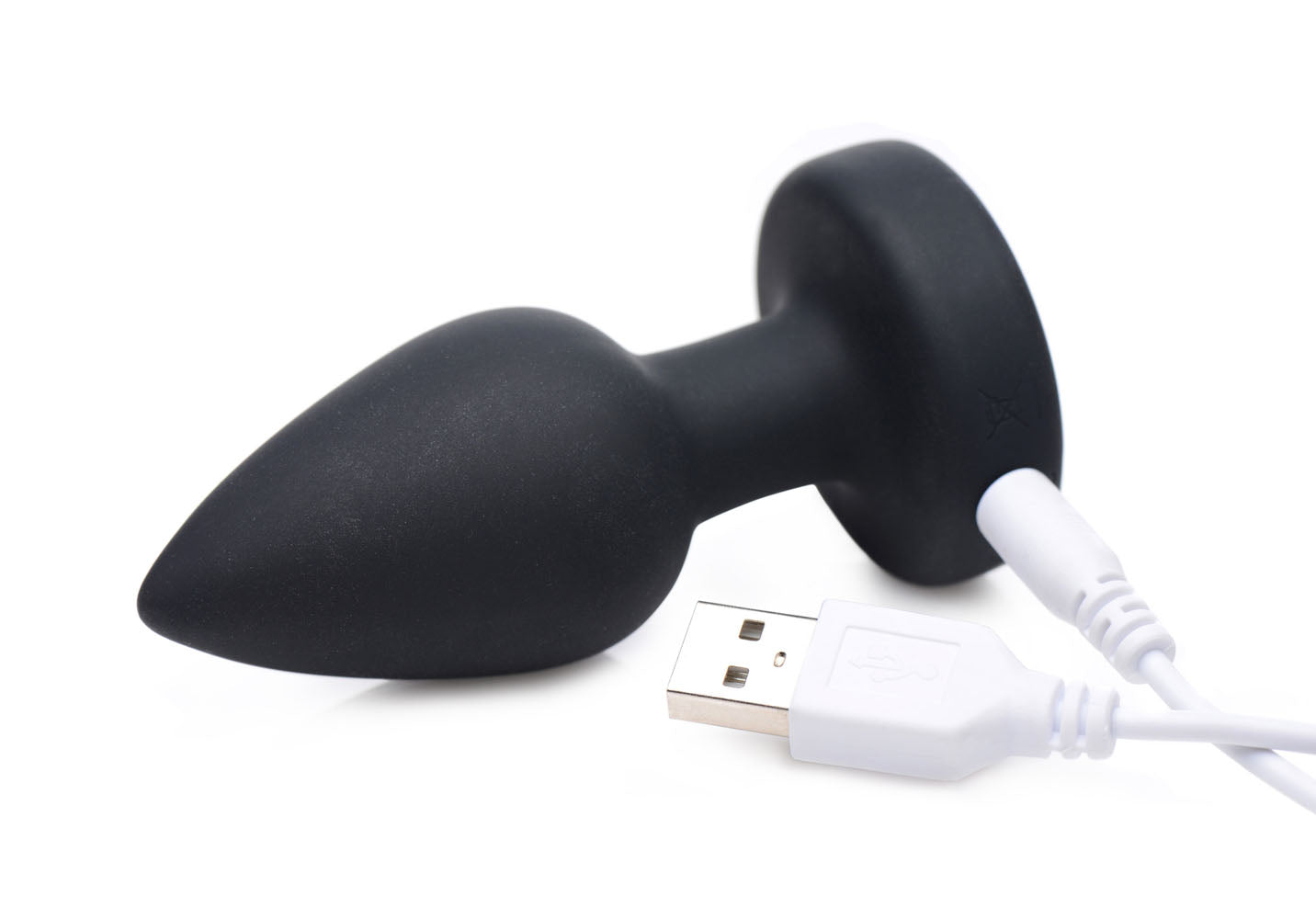 XR Brands 7x Light Up Rechargeable Anal Plug – Black – 7 Vibration Modes