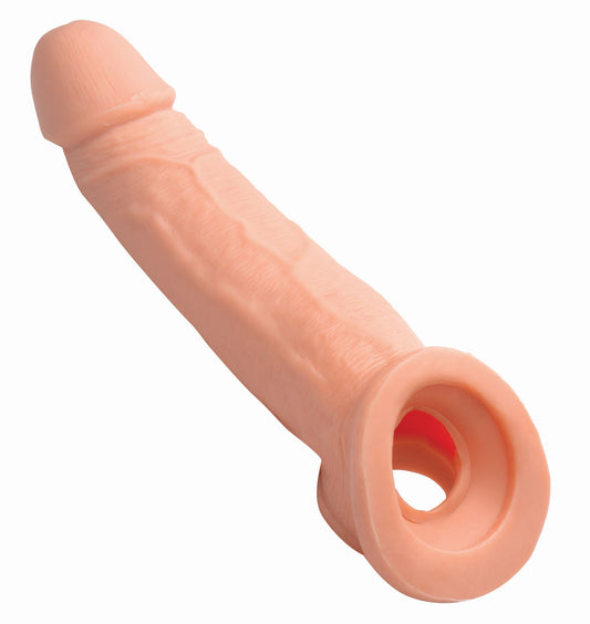 XR Brands Ultra Real 1 Inch Solid Tip Penis Extension - Beige