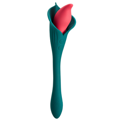 Cloud 9 Novelties Spathe Lily Vibe Dual-Motor Vibrator – Green-Blue