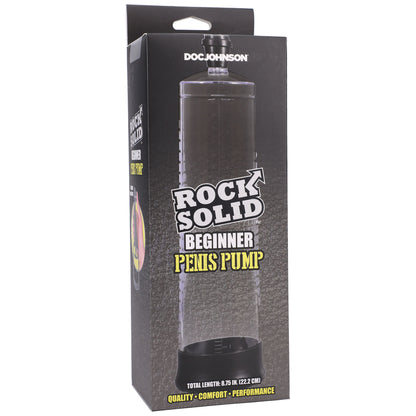 Rock Solid Beginner Penis Pump - Clear Vacuum Cylinder with Silicone Sleeve